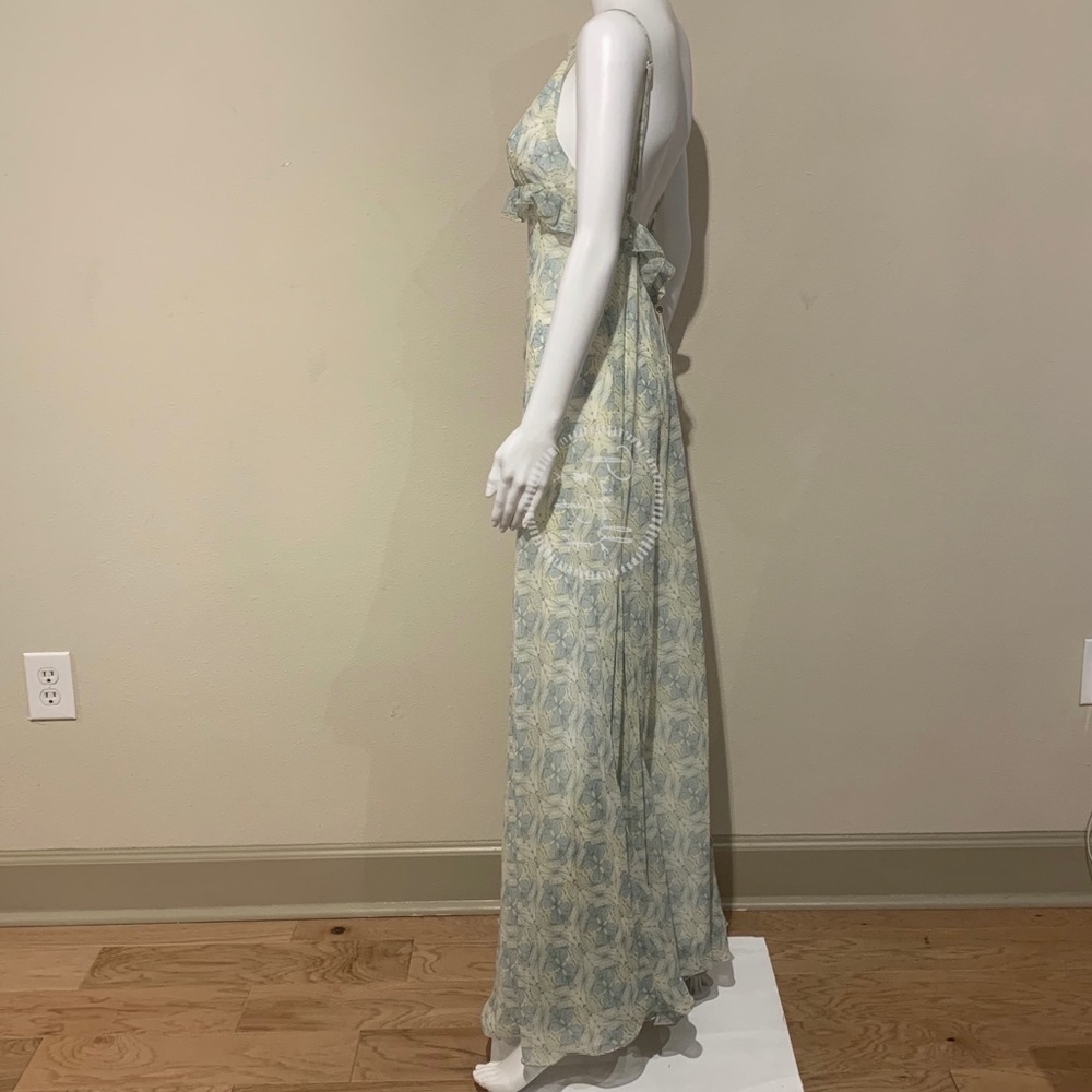 NWT Max Studio Printed Textured Ruffle Maxi Dress - Picture 7 of 15
